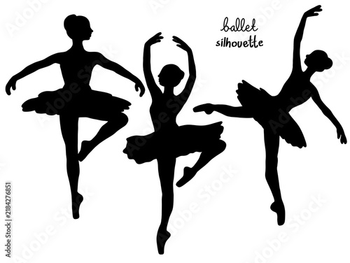 Foto Elegant ballet dancer silhouettes in various graceful poses