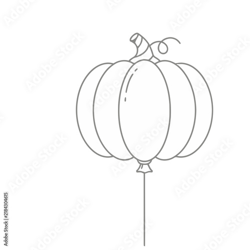 Pumpkin balloon outline