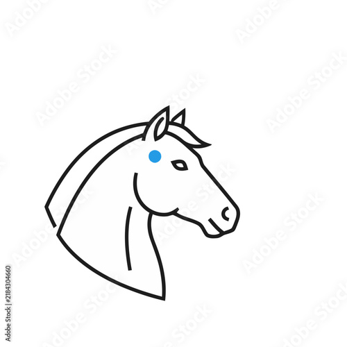 Stylized Horse Head Icon