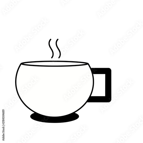 White coffee cup with steam