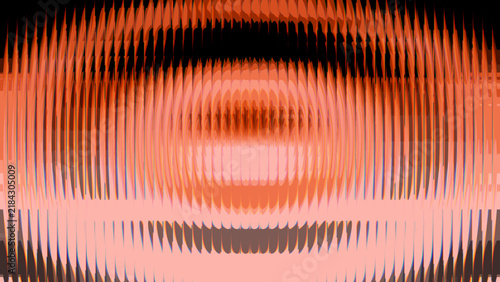 Abstract Orange and Black Sound Wave Digital Glitch Background