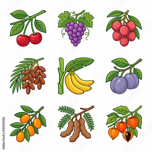 Yoga Poses and Fitness Exercise Line Icons Set