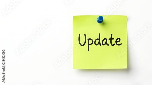Sticky Note With Update Text