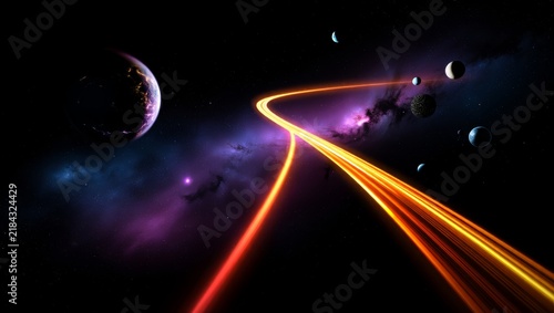 Cosmic Voyage Through Nebulas and Planets