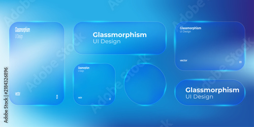 Liquid glass morphism frame with transparent button and rectangle shape. 3D UI effect with bubble light icon on glassmorphism background. Transparent text box design for modern interface element