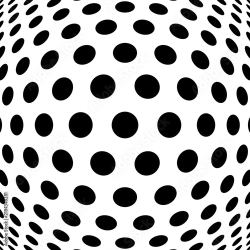 Black Dot Circle Pixel Transparent Seamless Pattern Vector Geometric Background