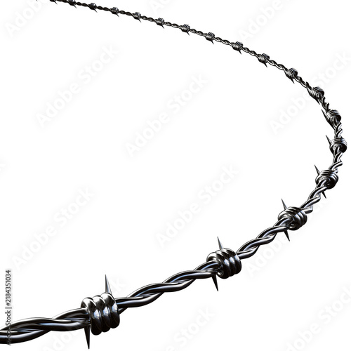 Curved Metallic Barbed Wire