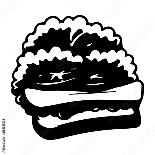 Japanese Food Illustration Set, Black and White Hand Drawn Clipart