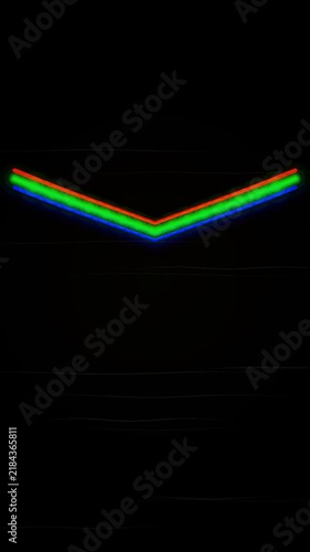 Abstract Neon RGB Chevron Motion Graphic Background