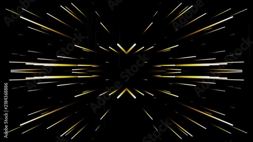 Abstract Golden Light Burst and Speed Lines Motion Graphics