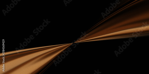 Minimalist abstract golden lines design isolated on white background