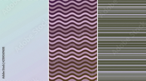 Abstract wavy black and white gradient pattern design Vector