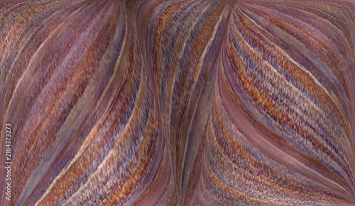 Bild auf Leinwand Abstract earth texture with wavy reddish brown and purple strata layers
