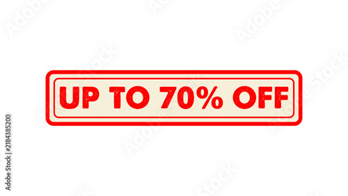 Sale discount stamp up to seventy percent off isolated transparent background isolated on transparent background