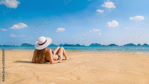 young woman on the beach