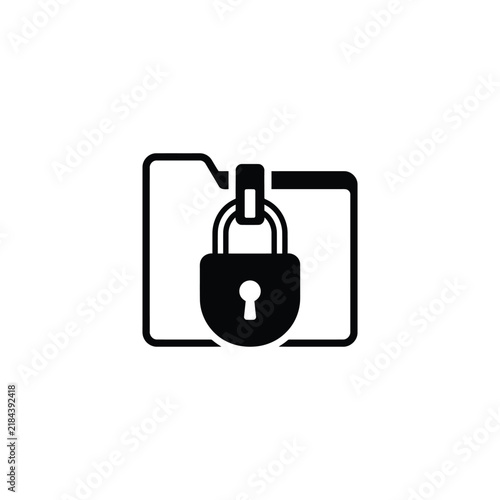 Locked folder icon with padlock
