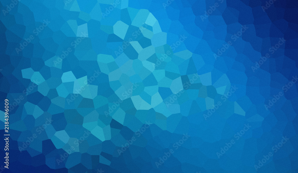Fototapeta premium Abstract blue geometric mosaic background with crystal polygon pattern and textured surface