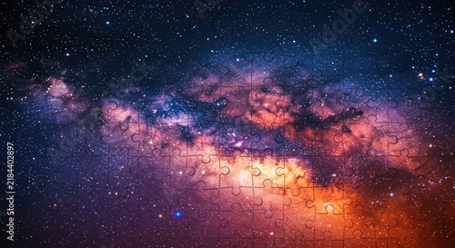Vibrant Milky Way Galaxy Night Sky.