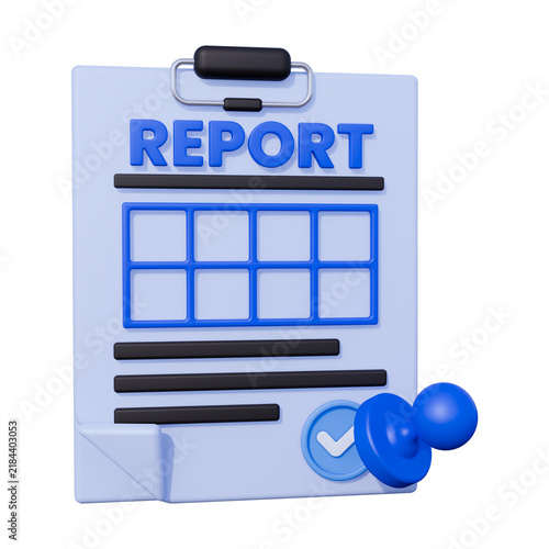 Business Report 3D Icon