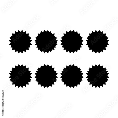 Black Grunge Circle Borders Set on White Background