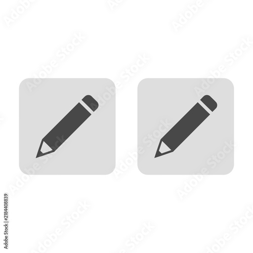 Pencil Icon Set for User Interface Design and Editing