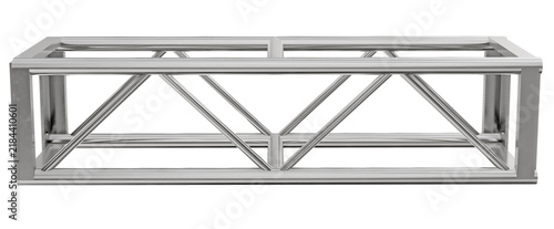 Obraz na plátně realistic 3d render of an aluminum metal truss segment with shiny metallic surfa
