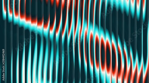Futuristic Cyan and Orange Neon Waves Technology Background