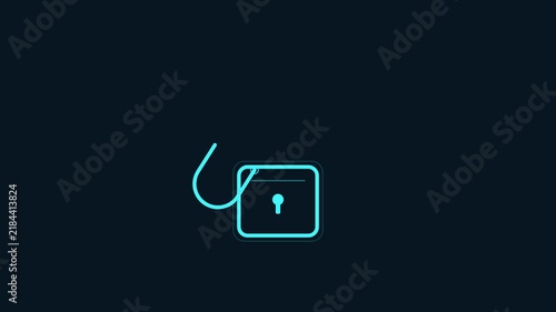 Security system icon, digital lock symbol, cyber security, protection, network safety, data encryption, privacy access, authentication, password protection, login
