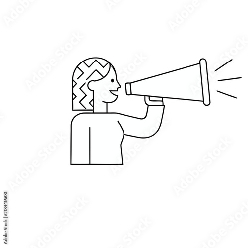 Person with Megaphone Icon