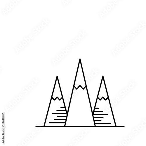 Stylized Mountains Illustration