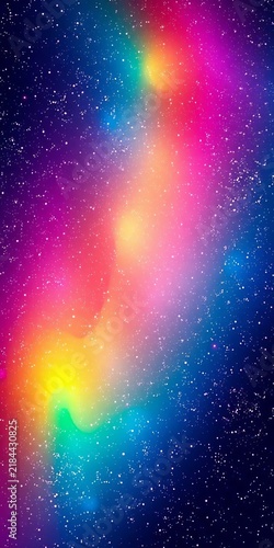 Twinkling stars dance across a canvas of vibrant rainbow hues, fantasy background, ethereal beauty