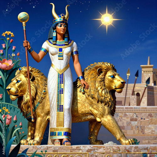 Inanna (Ishtar), the Queen of Heaven and daughter of the moon god Nanna