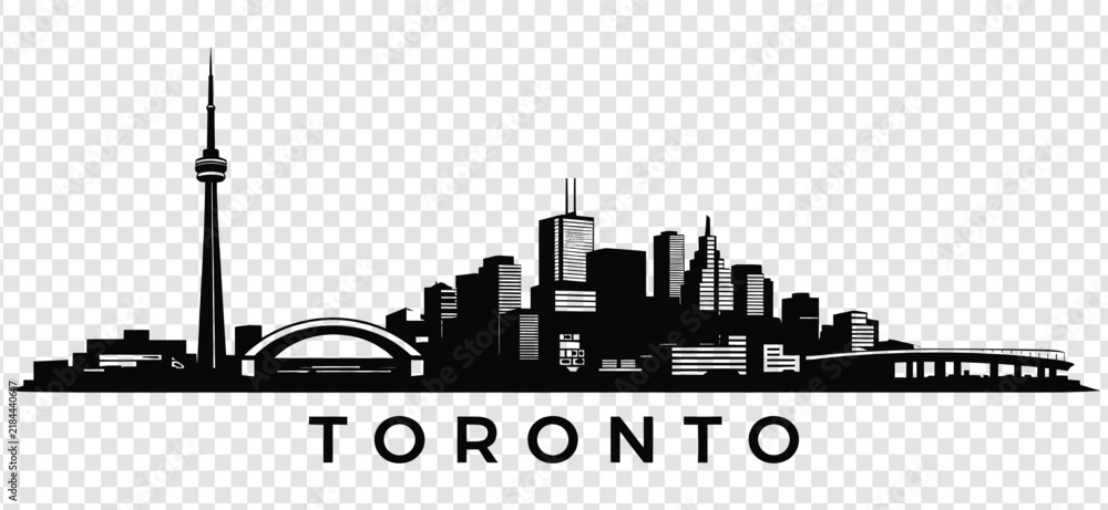 Obraz premium Toronto city skyline silhouette vector illustration