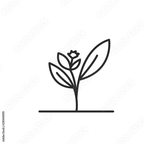 Obraz na płótnie black line tulip icon vector element design template