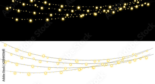 Festive string lights hanging