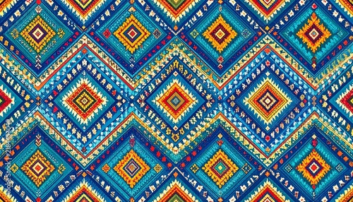Indigenous Latin American Tribal Textile Seamless Vector Pattern Collection.