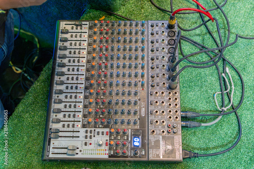 Audio mixer console for live event production