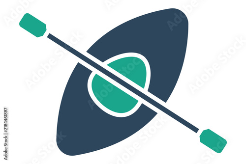 Kayak icon. solid icon style. icon related to holiday. summer elements vector illustration