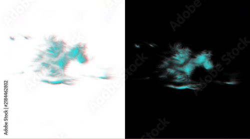 Canvastavla Glitch art horse silhouette illustration, digital distortion equine graphic, cya