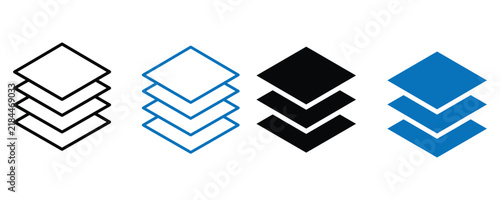 Stacked squares with downward pointing arrows vector illustration