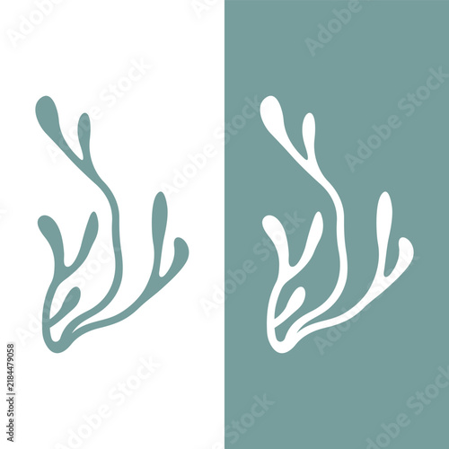 Seaweed logo design template illustration vector