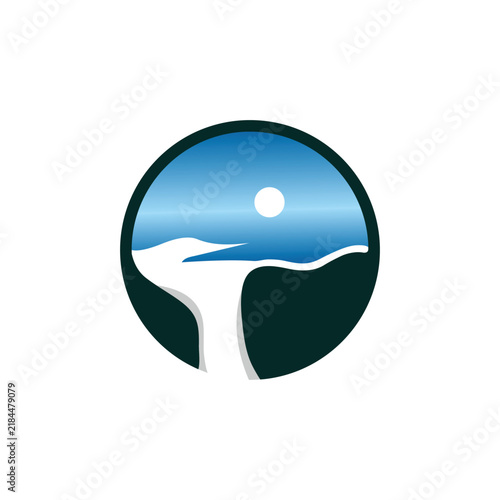 River logo design template illustration vector