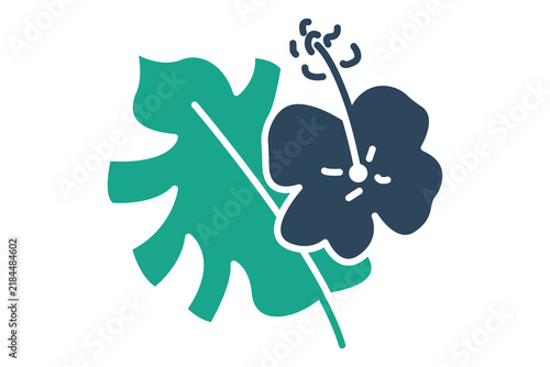 Tropical icon. solid icon style. icon related to climate. summer elements vector illustration