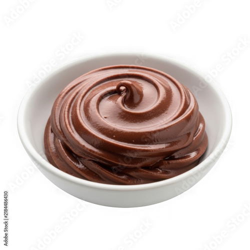 Delicious chocolate mousse dessert in bowl