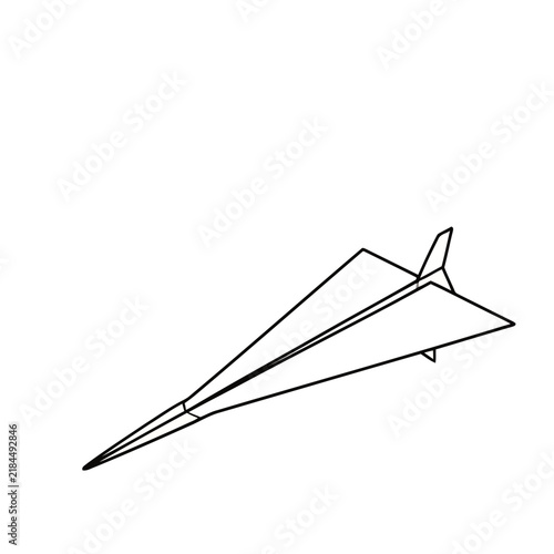 Paper airplane outline