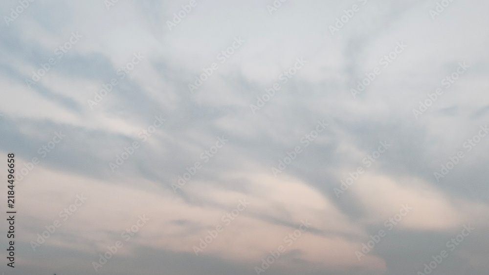 Fototapeta premium Autumn blue sky with clouds