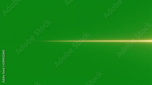 Bright Laser Scanning Line Sweeping Top to Bottom on Green Screen