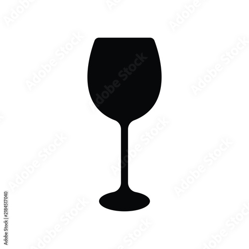 wine glass silhouette icon vector