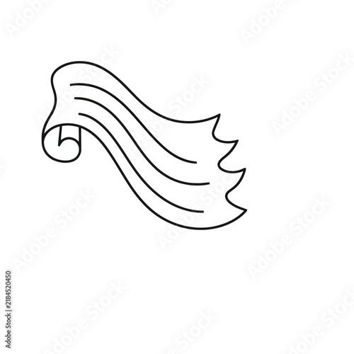 Scroll with flowing lines