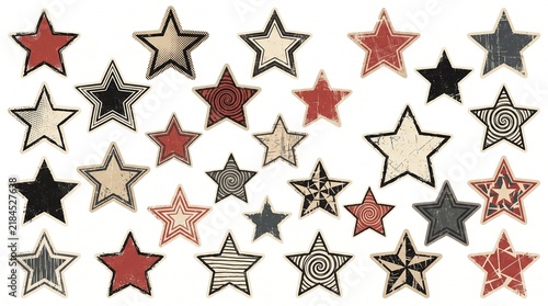Vintage Grunge Star Collection with Retro Punk Style